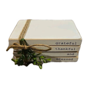Tate + Zoey Grateful Wood Home Book Set New Never Used (198)